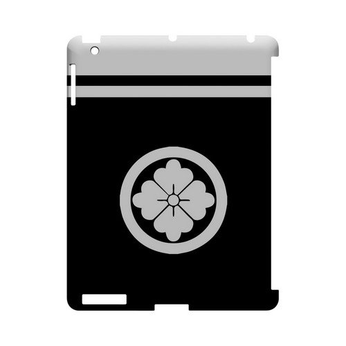 White Hanabishi Kamon w/ Stripe - Geeks Designer Line Tattoo Series Hard Case for Apple iPad (3rd & 4th Gen.)
