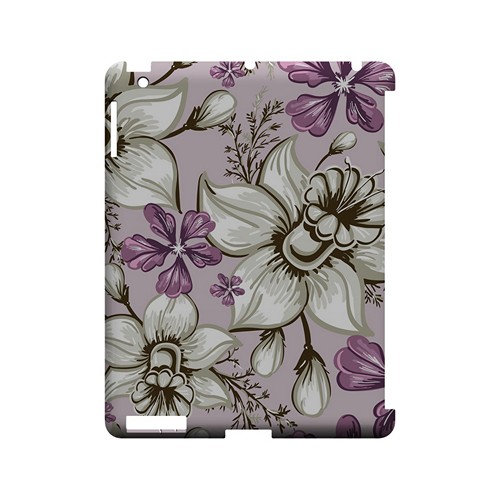 White and Violet Orchids - Geeks Designer Line Floral Series Hard Case for Apple iPad (3rd & 4th Gen.)