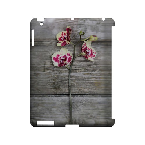 Orchid on Wood - Geeks Designer Line Floral Series Hard Case for Apple iPad (3rd & 4th Gen.)