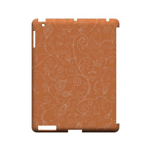 Floral 1 Nectarine - Geeks Designer Line Pantone Color Series Hard Case for Apple iPad (3rd & 4th Gen.)