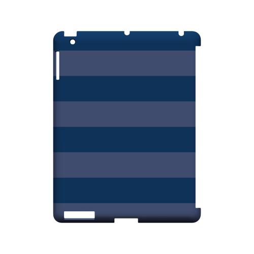 Stripes Monaco Blue - Geeks Designer Line Pantone Color Series Hard Case for Apple iPad (3rd & 4th Gen.)