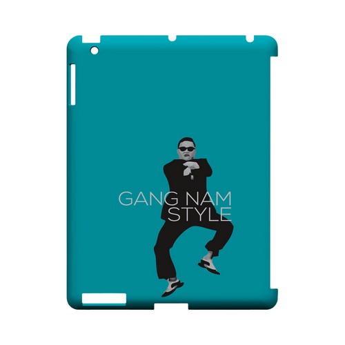 Teal Gangnam Style - Geeks Designer Line Slim Back Cover for Apple iPad (3rd & 4th Gen.)