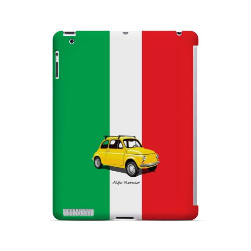 Yellow Alfa Romeo on Green/ White/ Red - Geeks Designer Line Auto Series Hard Case for Apple iPad (3rd & 4th Gen.)