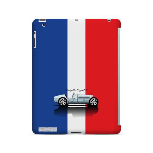Bugatti Type 35S on Blue/ White/ Red - Geeks Designer Line Auto Series Hard Case for Apple iPad (3rd & 4th Gen.)