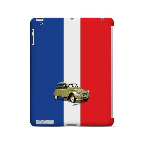 Citroen 2CV on Blue/ White/ Red - Geeks Designer Line Auto Series Hard Case for Apple iPad (3rd & 4th Gen.)