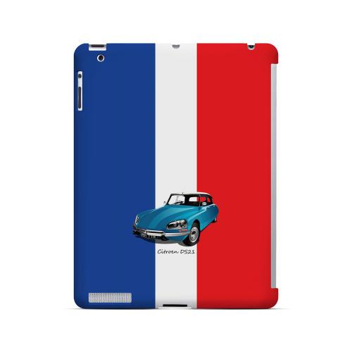 Citroen DS21 on Blue/ White/ Red - Geeks Designer Line Auto Series Hard Case for Apple iPad (3rd & 4th Gen.)