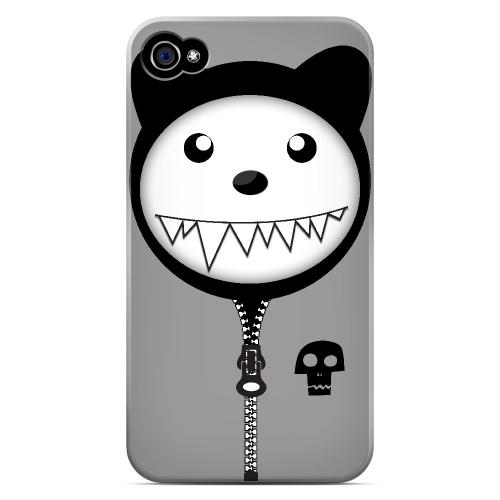 Grimmycat - Geeks Designer Line Hoodie Kitty Series Matte Case for Apple iPhone 4/4S