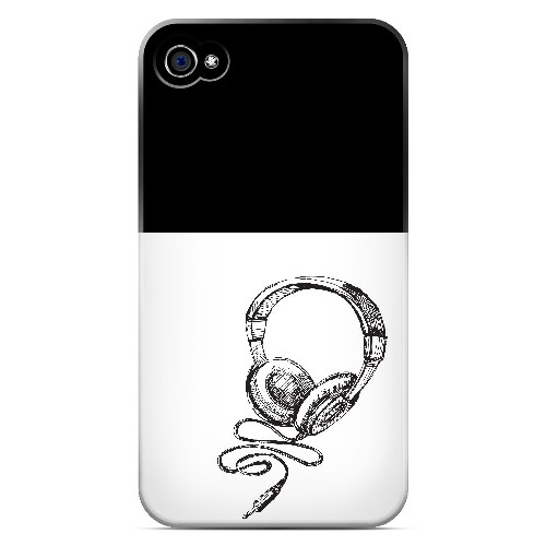 Head Bobbing Black - Geeks Designer Line Music Series Matte Case for Apple iPhone 4/4S