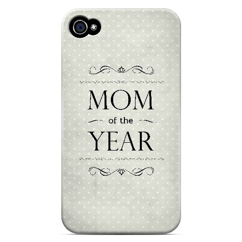 Mom of the Year - Geeks Designer Line Mom Series Matte Case for Apple iPhone 4/4S