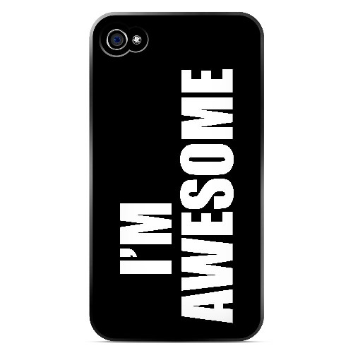 Awesome - Geeks Designer Line Humor Series Matte Case for Apple iPhone 4/4S