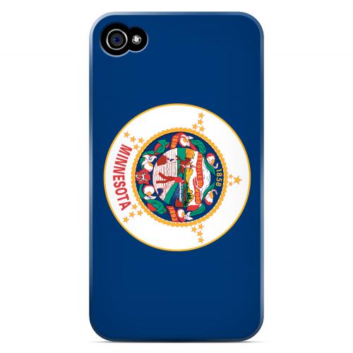 Minnesota - Geeks Designer Line Flag Series Matte Back Case for Apple iPhone 4/4S