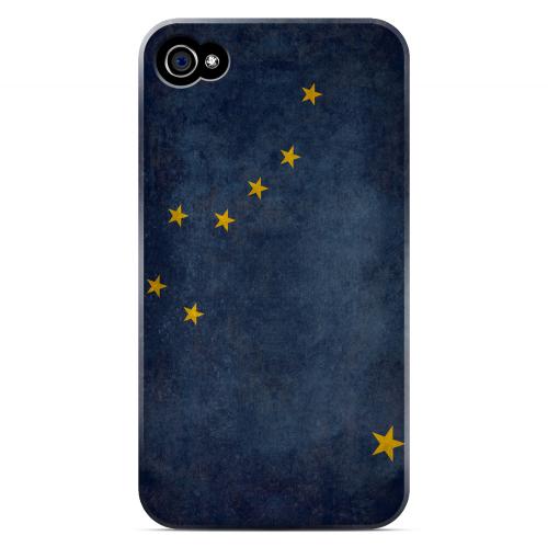 Grunge Alaska - Geeks Designer Line Flag Series Matte Case for Apple iPhone 4/4S
