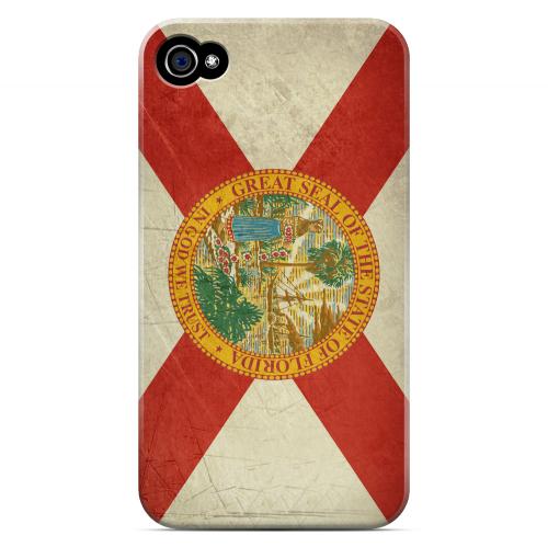 Grunge Florida - Geeks Designer Line Flag Series Matte Case for Apple iPhone 4/4S