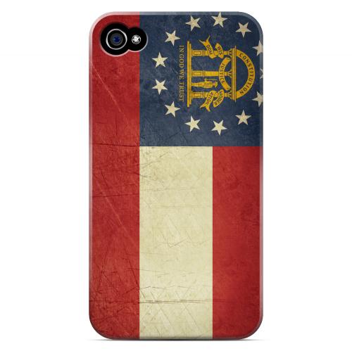 Grunge Georgia - Geeks Designer Line Flag Series Matte Case for Apple iPhone 4/4S
