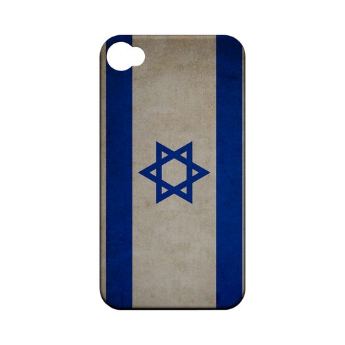 Grunge Israel Geeks Designer Line Flag Series Matte Hard Case for Apple iPhone 4/4S