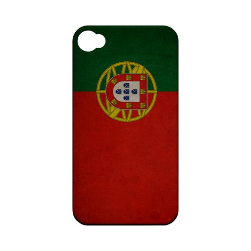 Grunge Portugal Geeks Designer Line Flag Series Matte Hard Case for Apple iPhone 4/4S