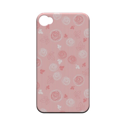 Leaves Scribble Pinkish - Geeks Designer Line Floral Series Matte Case for Apple iPhone 4/4S