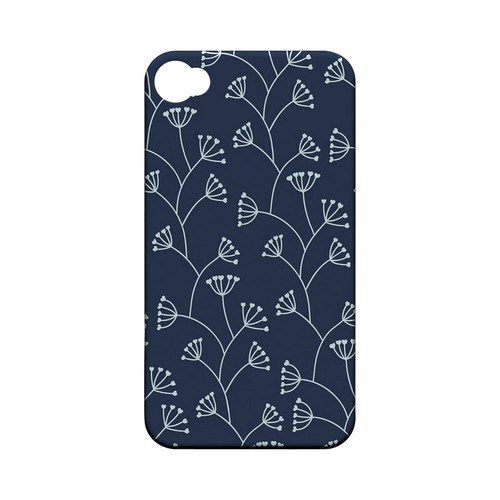 Simple Blue - Geeks Designer Line Floral Series Matte Case for Apple iPhone 4/4S