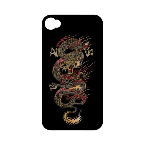 Dragon on Black - Geeks Designer Line Tattoo Series Matte Case for Apple iPhone 4/4S