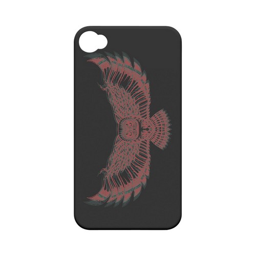 Flying Owl 3D-Esque - Geeks Designer Line Tattoo Series Matte Case for Apple iPhone 4/4S