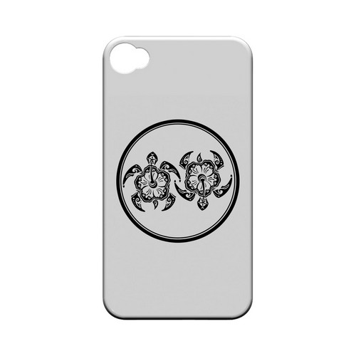 Island Turtle Duo - Geeks Designer Line Tattoo Series Matte Case for Apple iPhone 4/4S