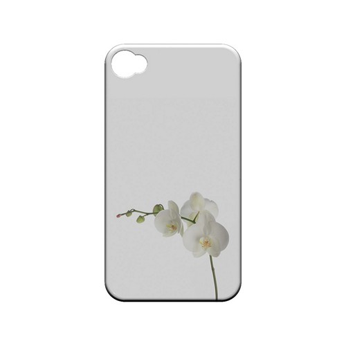 Simple White Orchid - Geeks Designer Line Floral Series Matte Case for Apple iPhone 4/4S