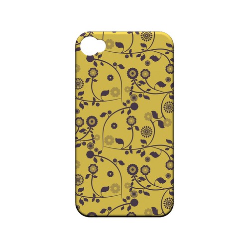 Floral 2 Lemon Zest - Geeks Designer Line Pantone Color Series Matte Case for Apple iPhone 4/4S