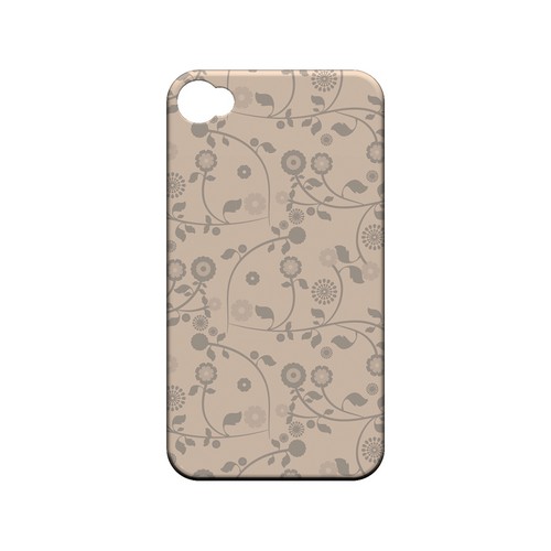 Floral 2 Linen - Geeks Designer Line Pantone Color Series Matte Case for Apple iPhone 4/4S