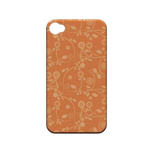 Floral 2 Nectarine - Geeks Designer Line Pantone Color Series Matte Case for Apple iPhone 4/4S