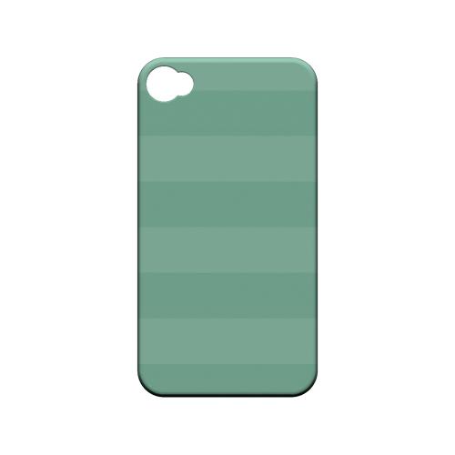 Stripes Grayed Jade - Geeks Designer Line Pantone Color Series Matte Case for Apple iPhone 4/4S
