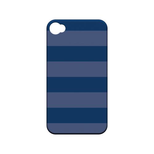 Stripes Monaco Blue - Geeks Designer Line Pantone Color Series Matte Case for Apple iPhone 4/4S