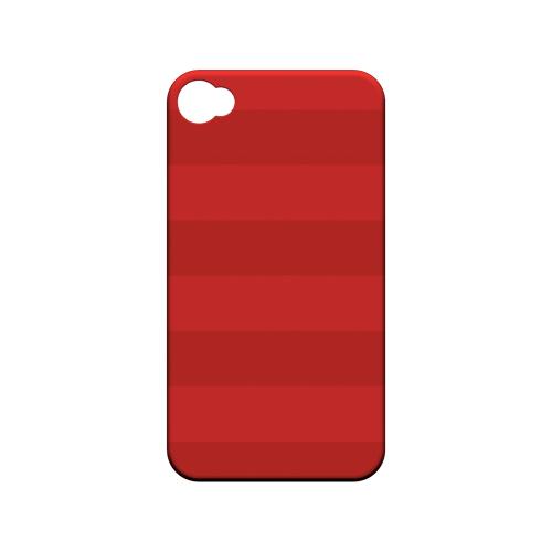 Stripes Poppy Red - Geeks Designer Line Pantone Color Series Matte Case for Apple iPhone 4/4S