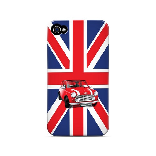 Solo Mini Cooper on Union Jack - Geeks Designer Line Auto Series Matte Case for Apple iPhone 4/4S