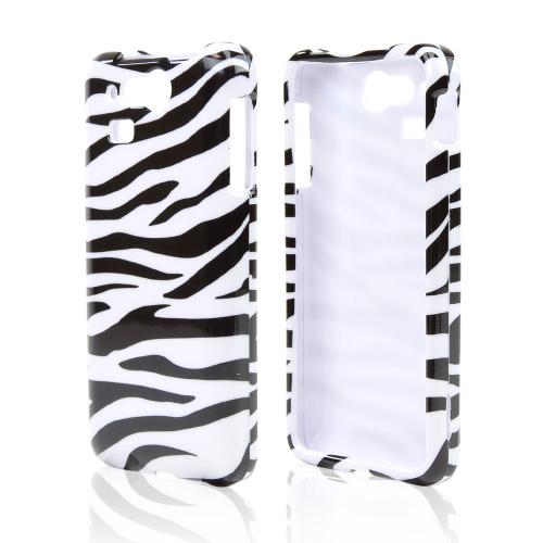 Black Zebra on White Hard Case for Kyocera Hydro Elite C6750