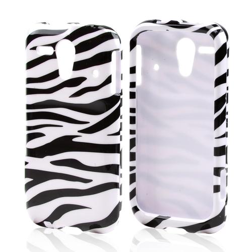Black Zebra on White Hard Case for Kyocera Hydro Edge
