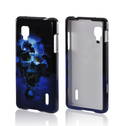 Blue Skull Hard Case for LG Optimus G (Sprint)