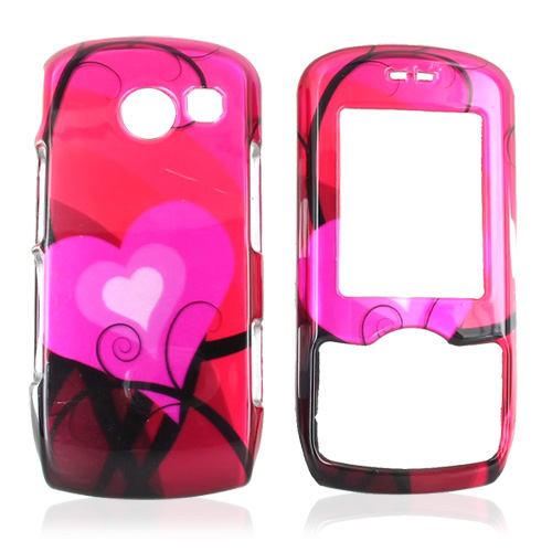LG Lyric MT275 Hard Case - Red Hearts Design