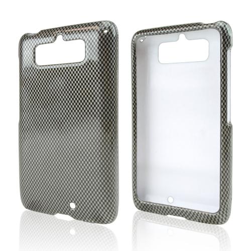 Dark Gray/ Black Carbon Fiber Design Hard Case for Motorola Droid Mini