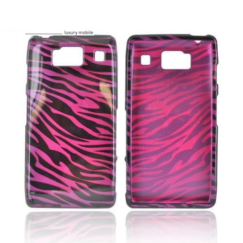 Motorola Droid RAZR HD Hard Case - Purple/ Black Zebra