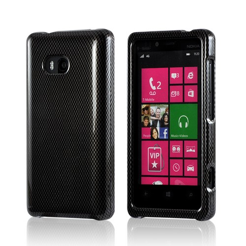 Black/ Gray Carbon Fiber Design Hard Case for Nokia Lumia 810