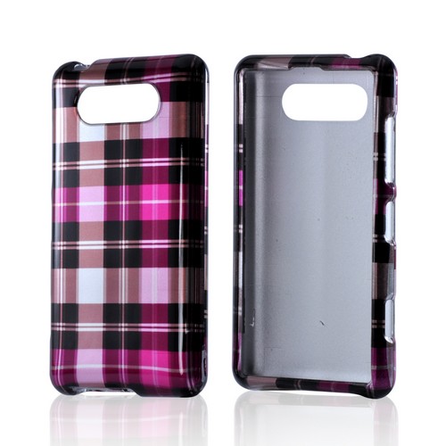 Pink/ Brown/ Gray Plaid Hard Case for Nokia Lumia 820