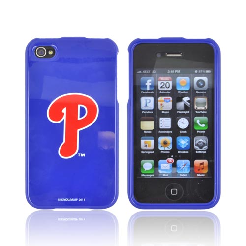 MLB Licensed AT&T/ Verizon Apple iPhone 4, iPhone 4S Hard Case - Philadelphia Phillies