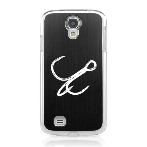 Fish Hook - Geeks Designer Line Laser Series Black Aluminum on Clear Case for Samsung Galaxy S4 Fish Hook - Geeks Designer Line Laser Series Black Aluminum on Clear Case for Samsung Galaxy S4