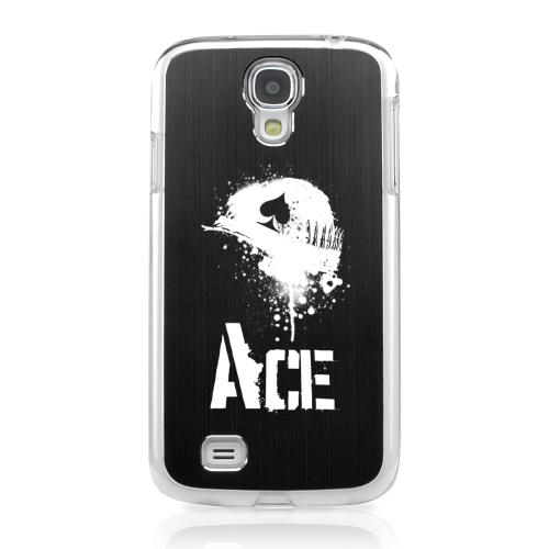 Ace Helmet - Geeks Designer Line Laser Series Black Aluminum on Clear Case for Samsung Galaxy S4 Ace Helmet - Geeks Designer Line Laser Series Black Aluminum on Clear Case for Samsung Galaxy S4