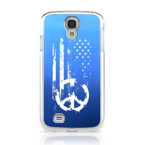 Grunge Flag - Geeks Designer Line Laser Series Blue Aluminum on Clear Case for Samsung Galaxy S4 Grunge Flag - Geeks Designer Line Laser Series Blue Aluminum on Clear Case for Samsung Galaxy S4