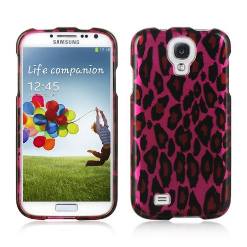 Hot Pink/ Black Leopard Hard Case for Samsung Galaxy S4
