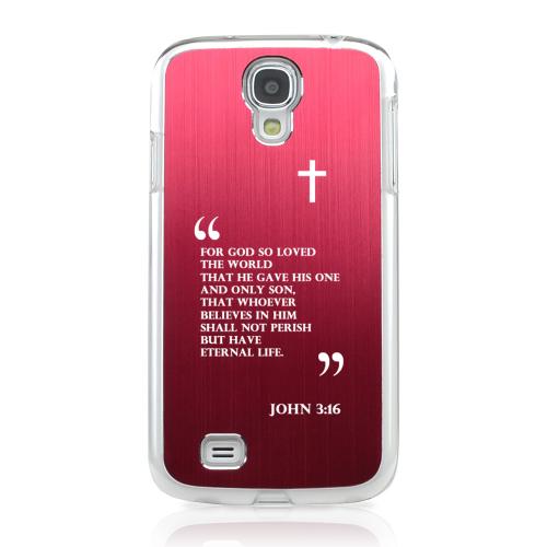 John 3:16 - Geeks Designer Line Laser Series Red Aluminum on Clear Case for Samsung Galaxy S4 John 3:16 - Geeks Designer Line Laser Series Red Aluminum on Clear Case for Samsung Galaxy S4