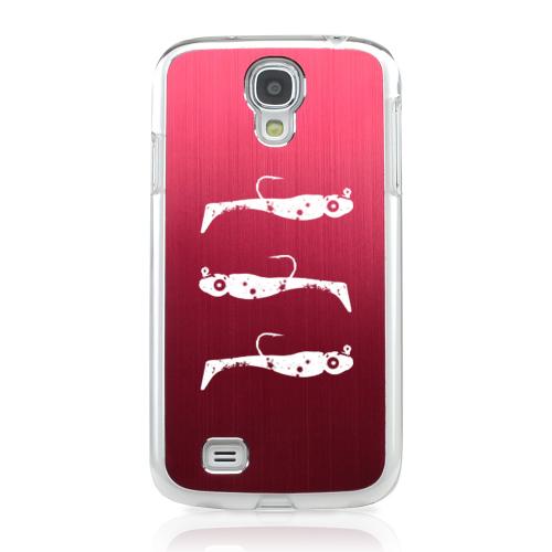 Fish Bait - Geeks Designer Line Laser Series Red Aluminum on Clear Case for Samsung Galaxy S4 Fish Bait - Geeks Designer Line Laser Series Red Aluminum on Clear Case for Samsung Galaxy S4