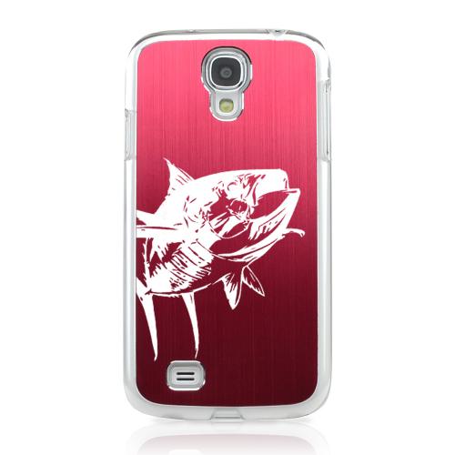 Yellowfin - Geeks Designer Line Laser Series Red Aluminum on Clear Case for Samsung Galaxy S4 Yellowfin - Geeks Designer Line Laser Series Red Aluminum on Clear Case for Samsung Galaxy S4
