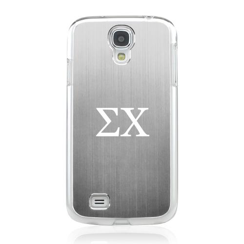 Sigma Chi - Geeks Designer Line Laser Series Silver Aluminum on Clear Case for Samsung Galaxy S4 Sigma Chi - Geeks Designer Line Laser Series Silver Aluminum on Clear Case for Samsung Galaxy S4